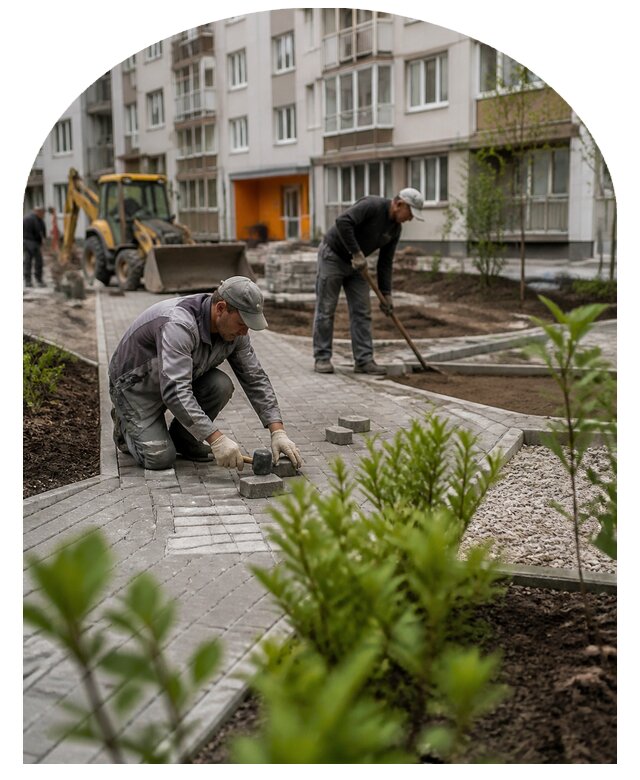 Благоустройство двора многоквартирного дома в Муравленке